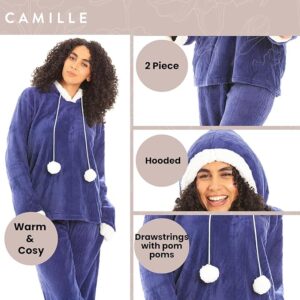 Camille Lyxig supermjuk fleece pyjamas med huva